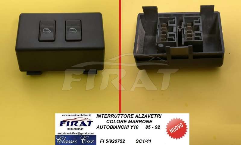 INTERRUTTORE ALZAVETRI AUTOBIANCHI Y10 MARRONE (5/920752)